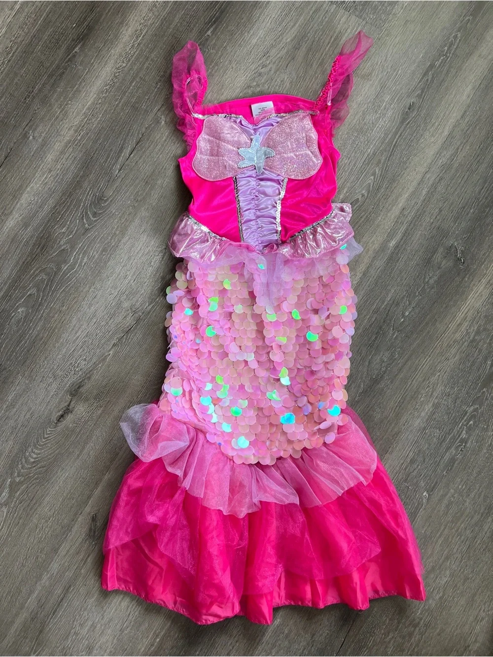 NEW Hyde & EEK! Girls Mermaid Halloween Costume Pink Shimmery Scales Medium (8)